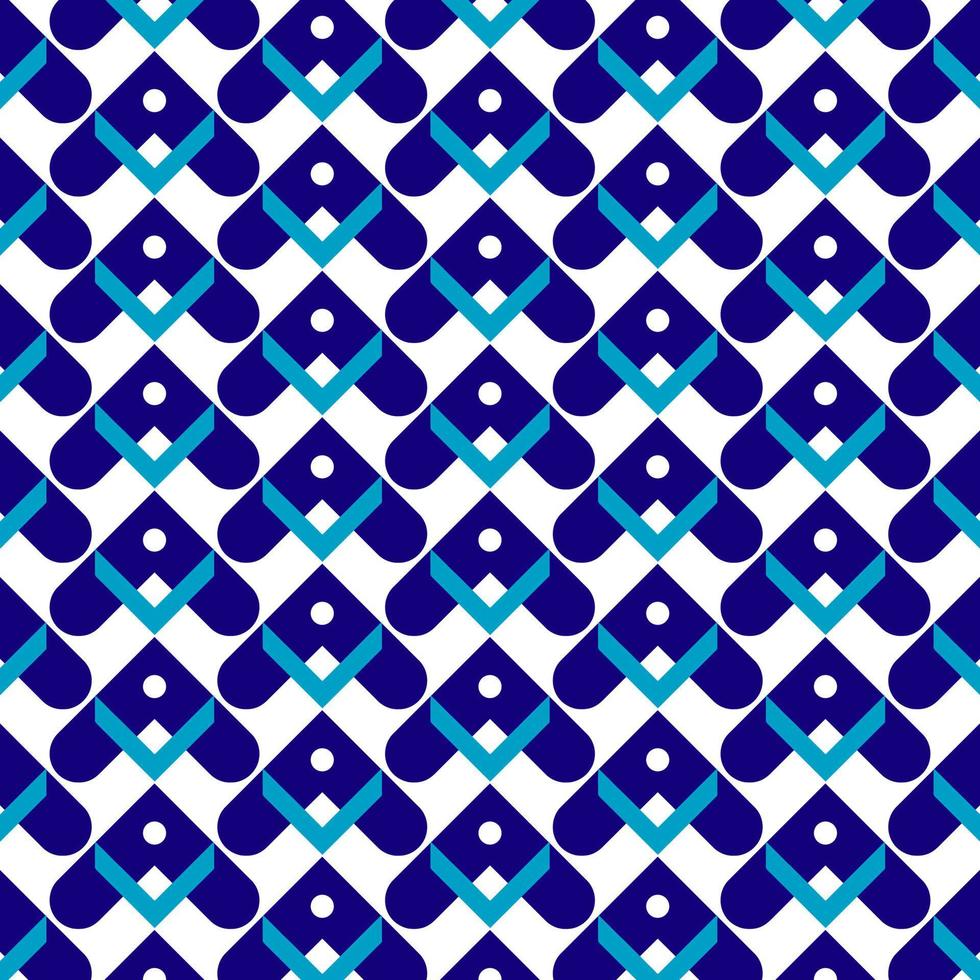 fundo geométrico. ilustração vetorial. padrão abstrato cor azul. design moderno para tecido, decoração, azulejos etc. vetor