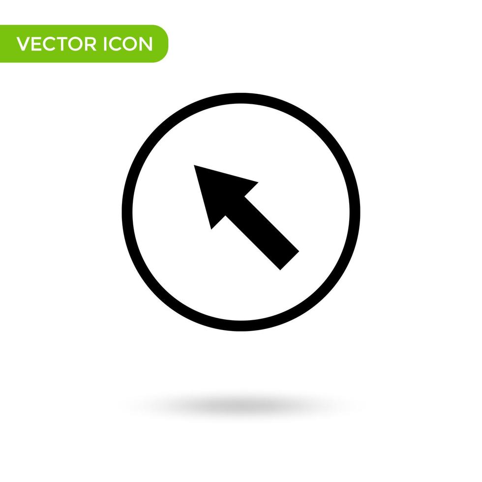 ícone de seta para cima. ícone mínimo e criativo isolado no fundo branco. marca de símbolo de ilustração vetorial vetor