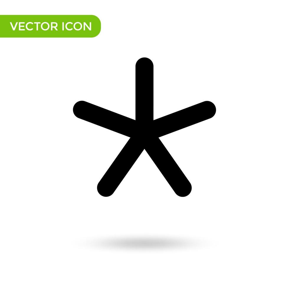 ícone de linha estrela. ícone mínimo e criativo isolado no fundo branco. marca de símbolo de ilustração vetorial vetor