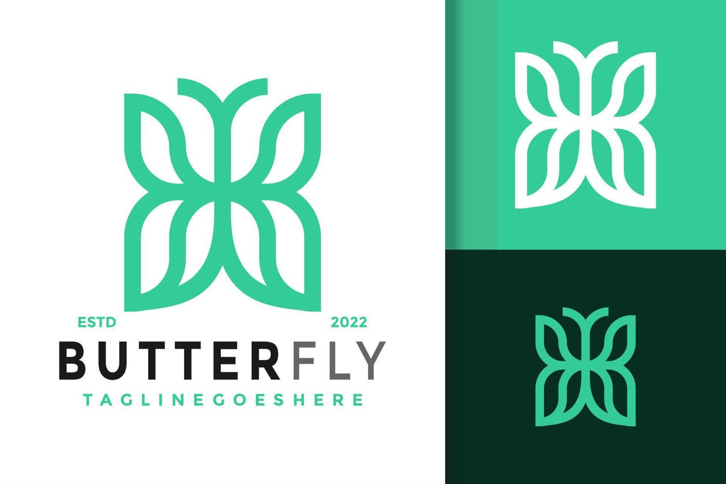 design de logotipo de borboleta linear letra h, vetor de logotipos de identidade de marca, logotipo moderno, modelo de ilustração vetorial de designs de logotipo