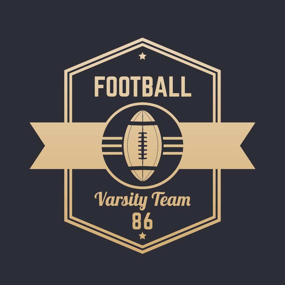 logotipo vintage de futebol americano, distintivo, emblema, ilustração vetorial vetor
