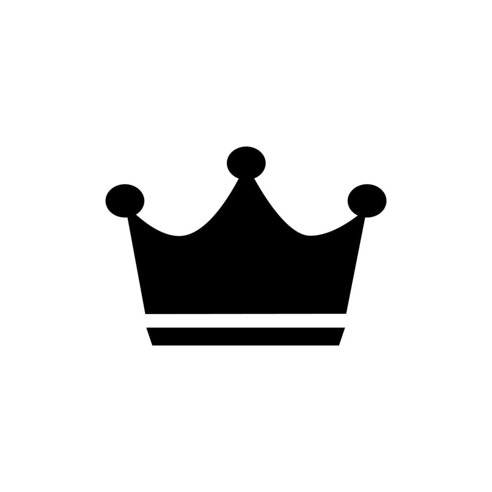 ícone de coroa simples em fundo branco. elemento de ícone de design para sites, web design, aplicativo móvel, gráficos de informação e desenvolvimento para a ideia. vetor