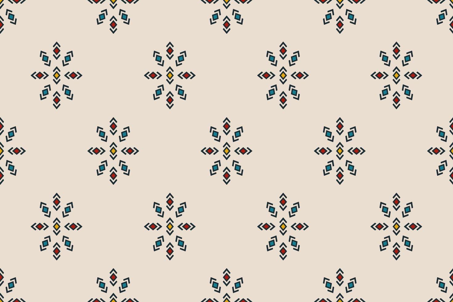 abstrato flor étnica. padrão geométrico étnico sem costura tradicional. design para papel de parede, ilustração vetorial, tecido, vestuário, tapete, têxtil, batik, bordado. vetor