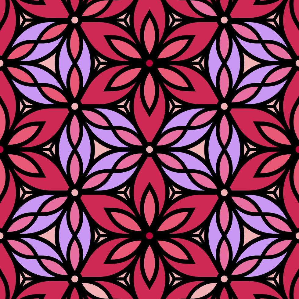 fundo floral decorativo rosa e roxo vetor