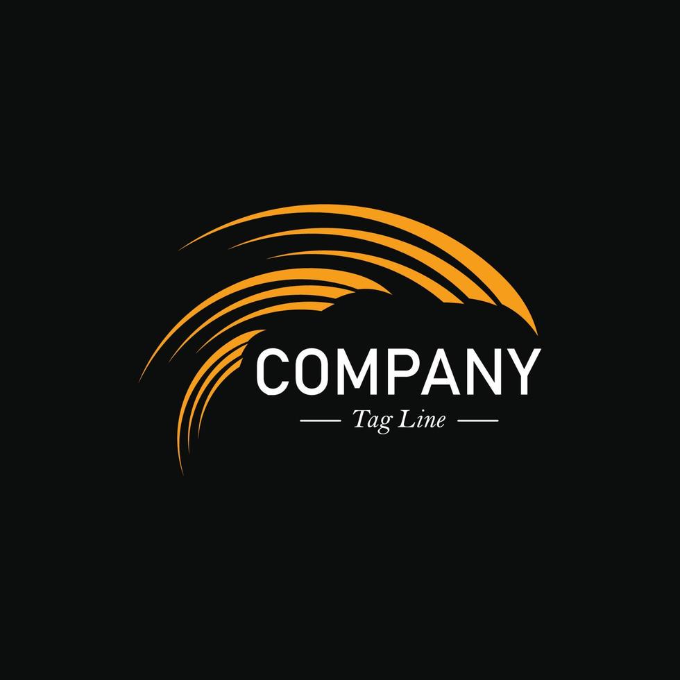 modelo de logotipo de empresa plana minimalista vetor