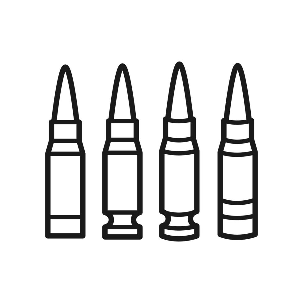 modelo de logotipo de vetor de ícone de bala