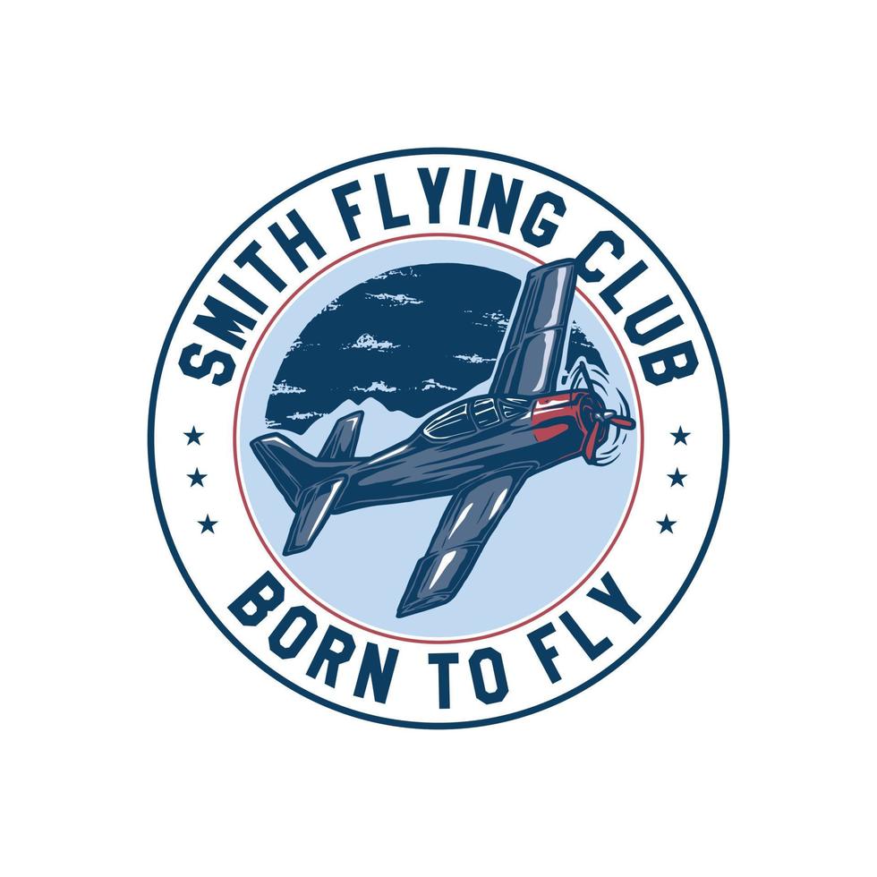 logotipos de crachás de aviação e rótulos de emblemas vetor