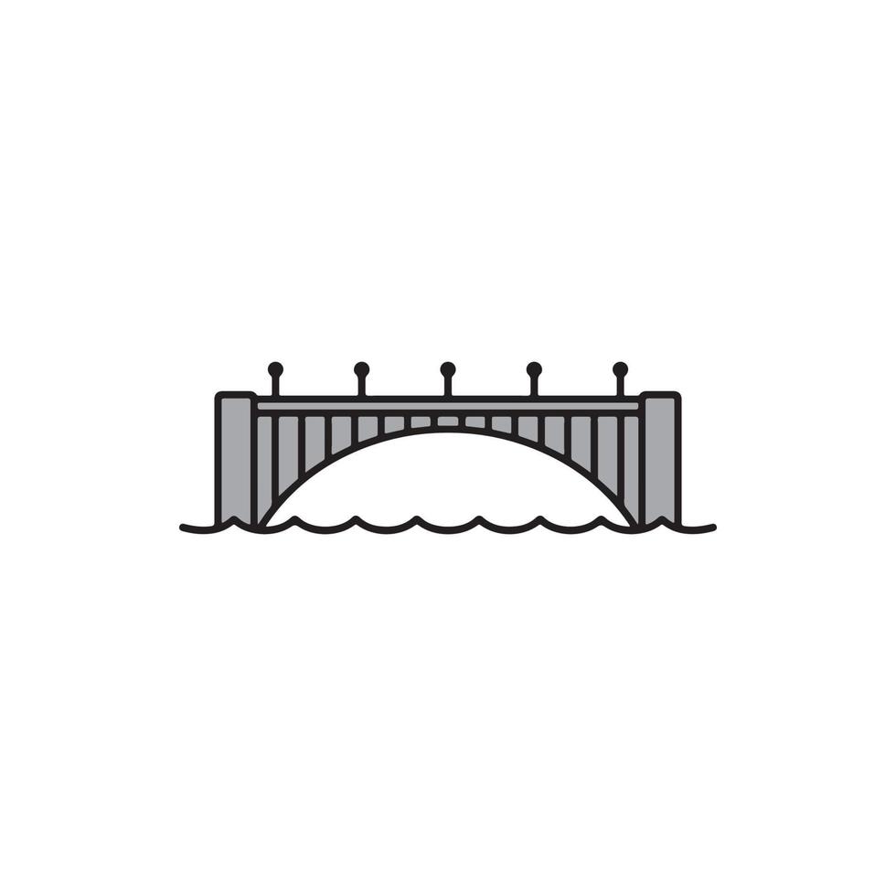 ícone de ponte eps 10 vetor