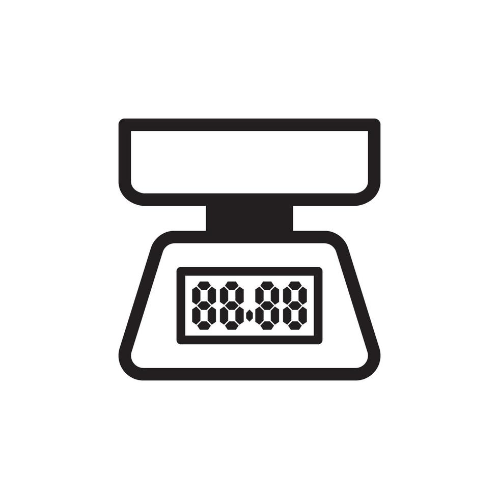 ícone de balança de cozinha eps 10 vetor