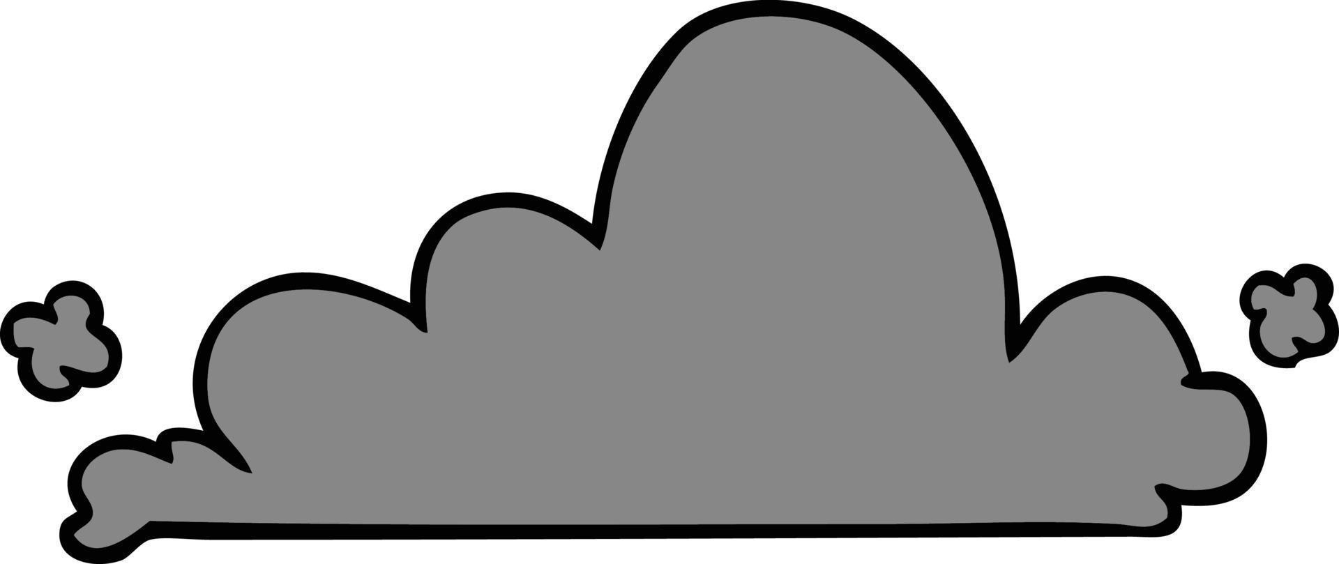 doodle de desenho animado de uma nuvem branca vetor