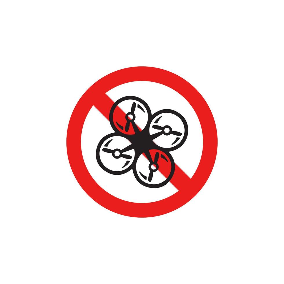 ícone de drone de proibição eps 10 vetor