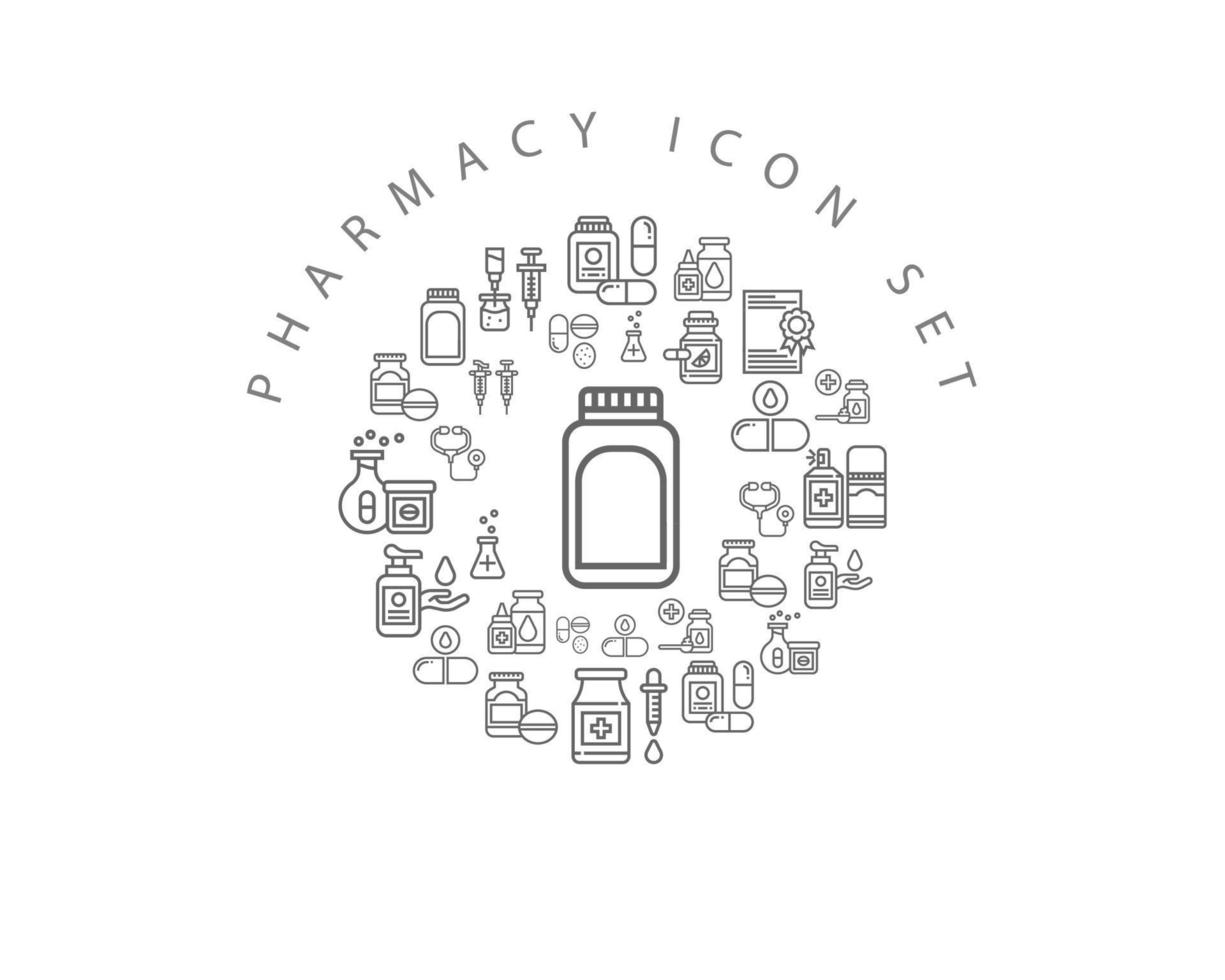 ícone de farmácia em fundo branco vetor