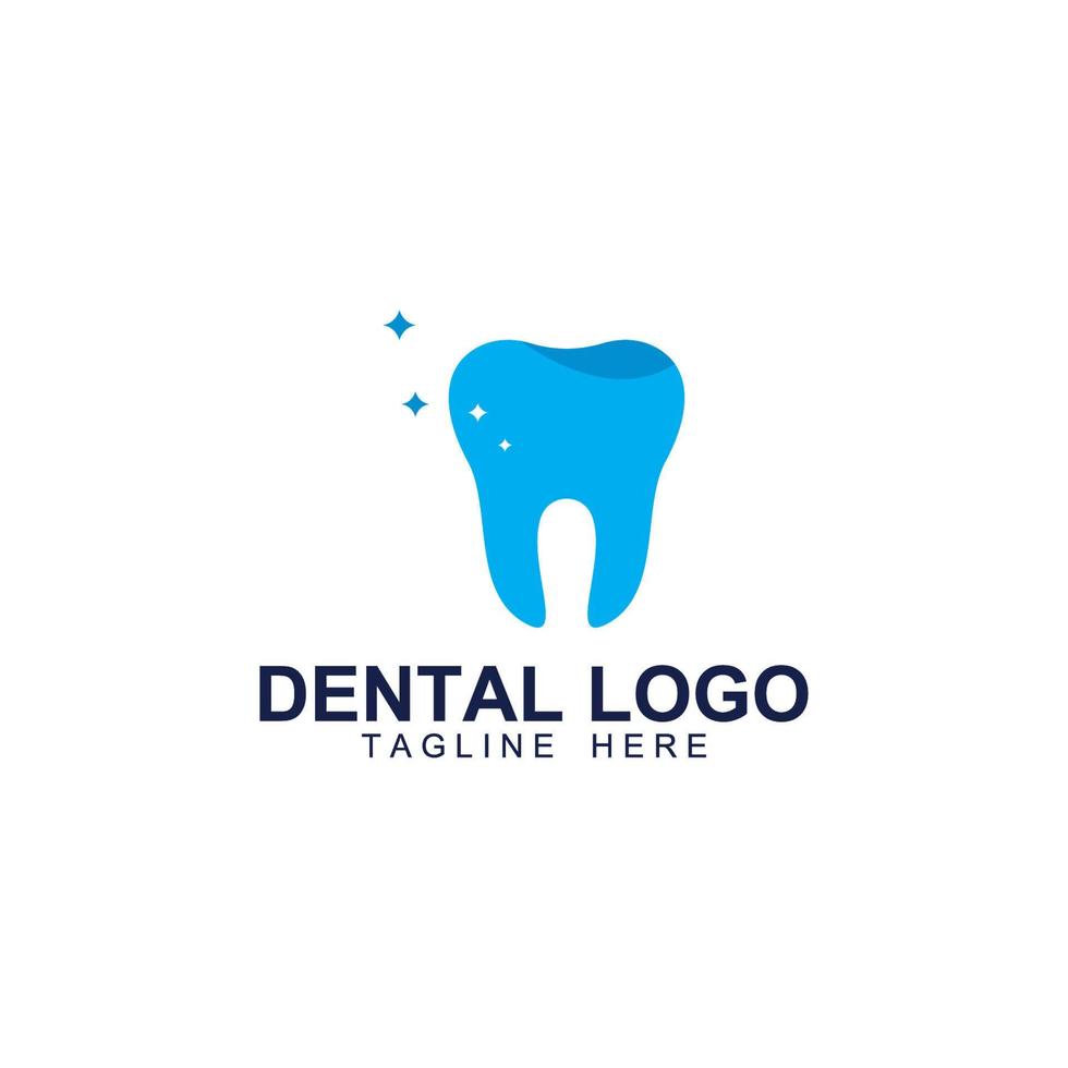 logotipo odontológico, logotipo para saúde bucal e logotipo para atendimento odontológico. usando um conceito de design de vetor de ilustração de modelo