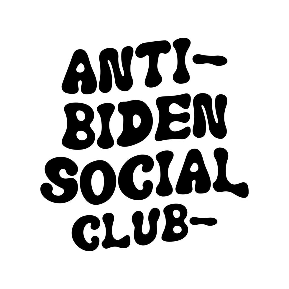 design de camiseta retrô ondulado anti social club vetor