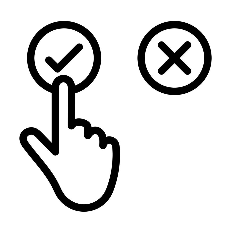 vote sim design de ícone vetor