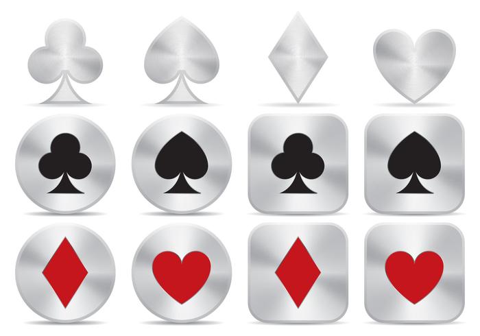 Vetor de ícone de poker de alumínio