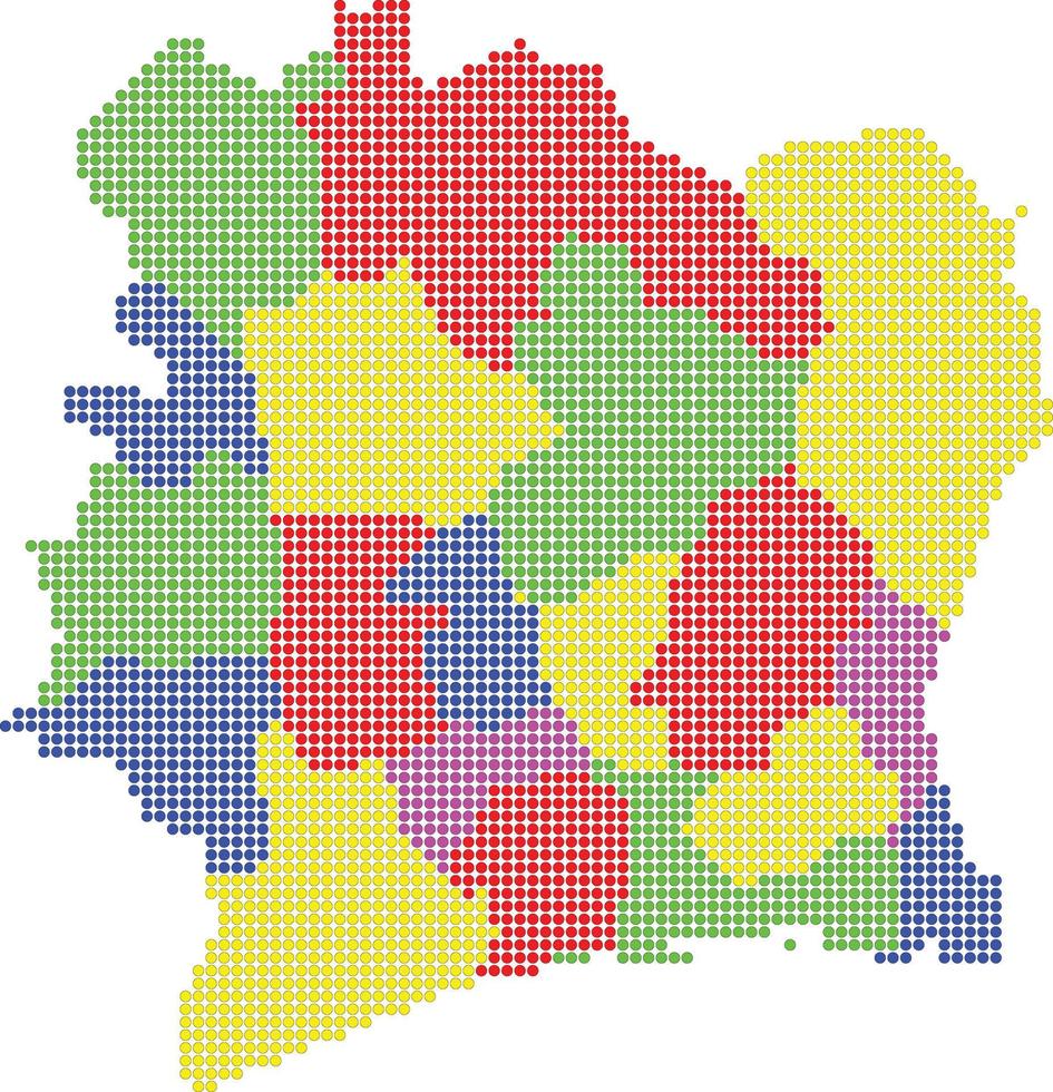 Costa do Marfim mapa ícone plano símbolo ilustração vetorial vetor