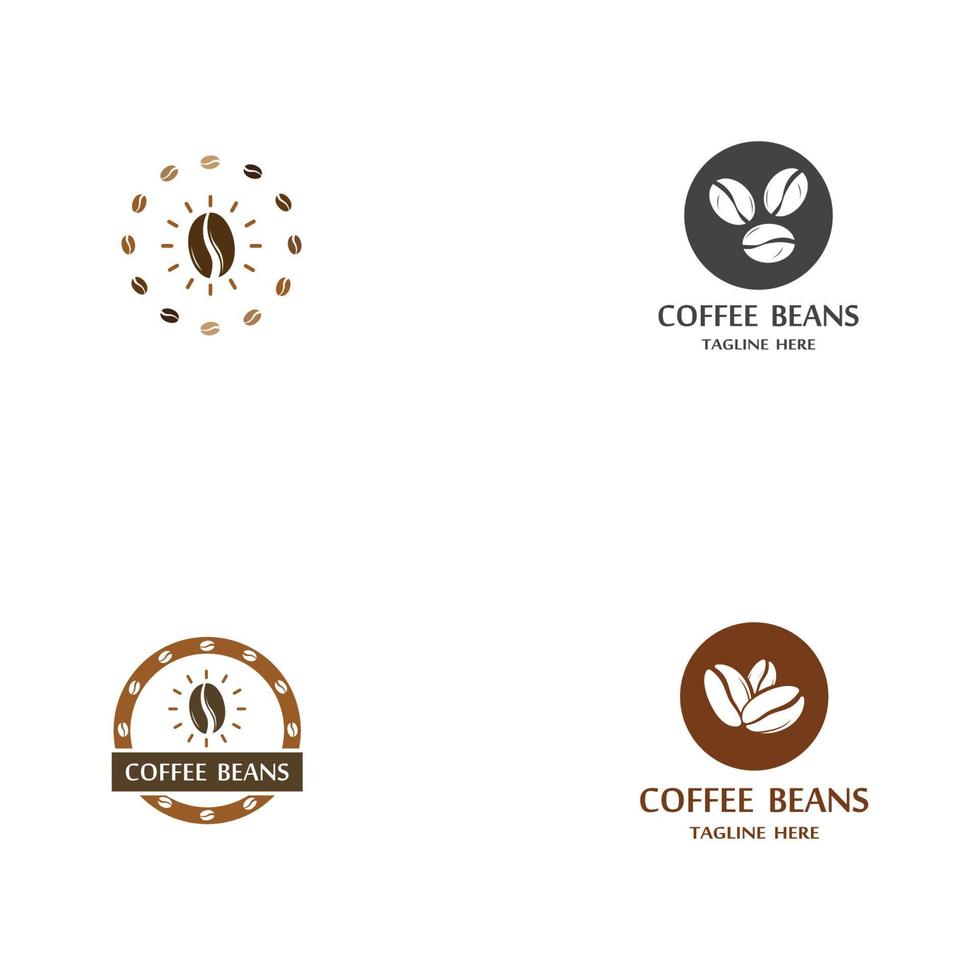 vetor de logotipo de grão de café