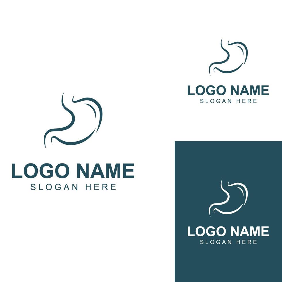 modelo de vetor de ícone de design de logotipo de saúde do estômago e cuidados com o estômago