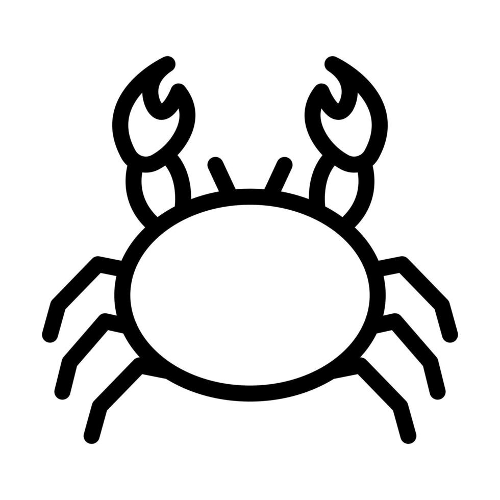 design de ícone de caranguejo vetor