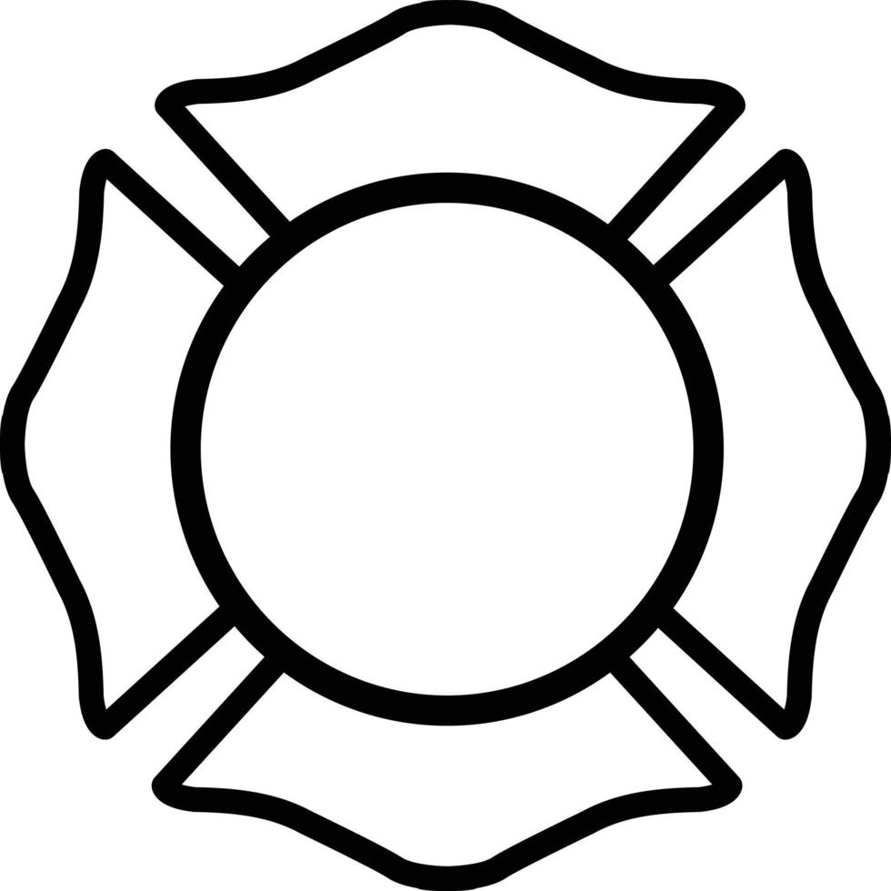 sinal de emblema de bombeiro em fundo branco. bombeiro branco emblema st florian símbolo. estilo plano. vetor