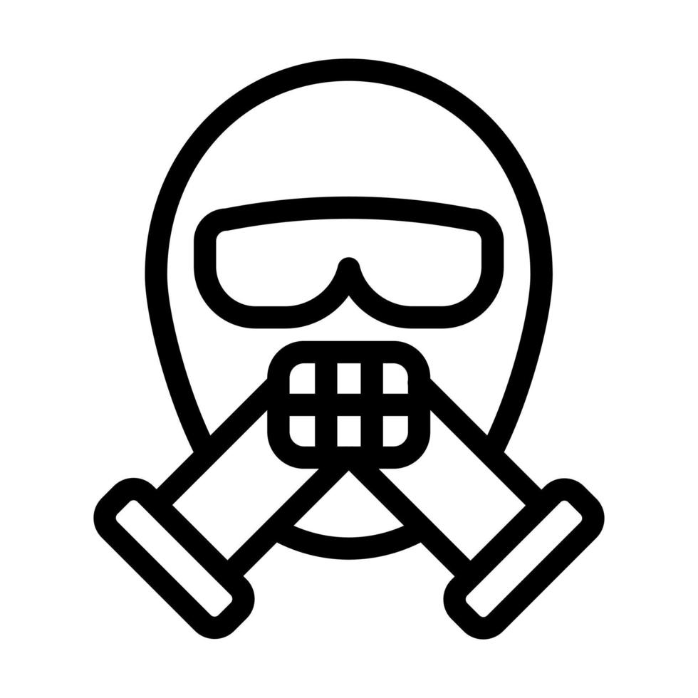 design de ícone de máscara de gás vetor