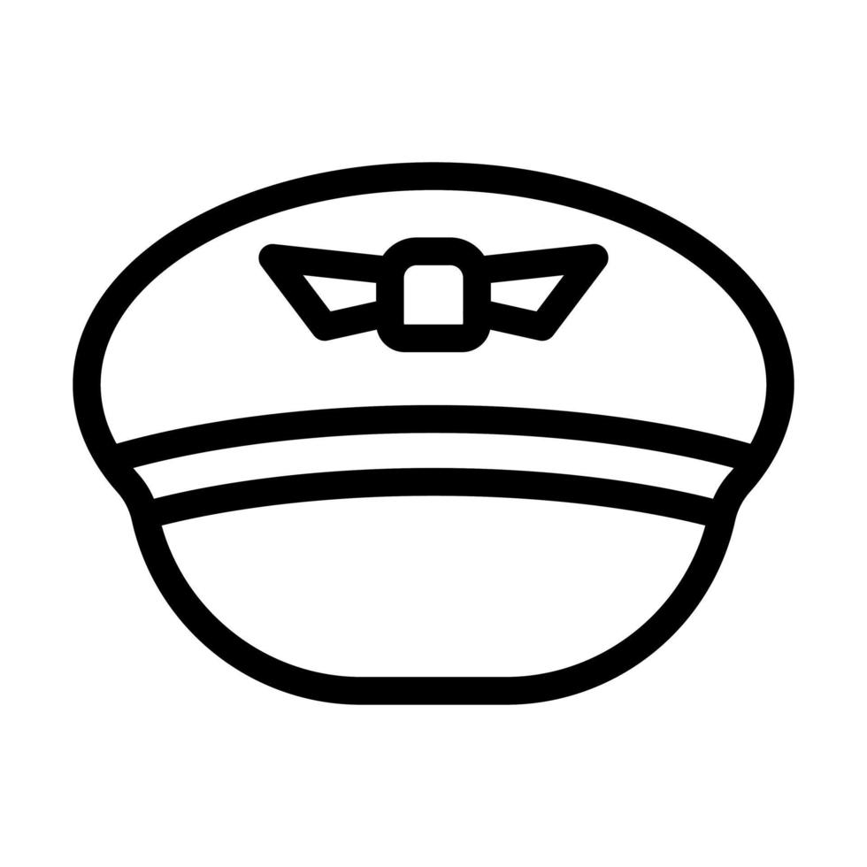 design de ícone de chapéu de piloto vetor