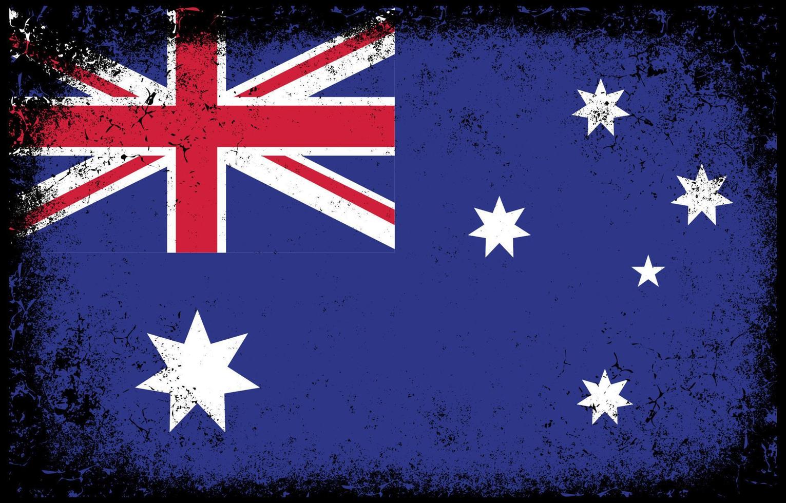 ilustração de bandeira nacional da austrália vintage grunge sujo velho vetor