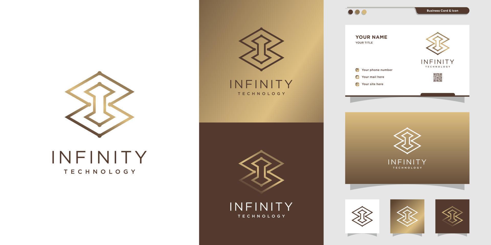 vetor de design de logotipo infinito com estilo criativo moderno