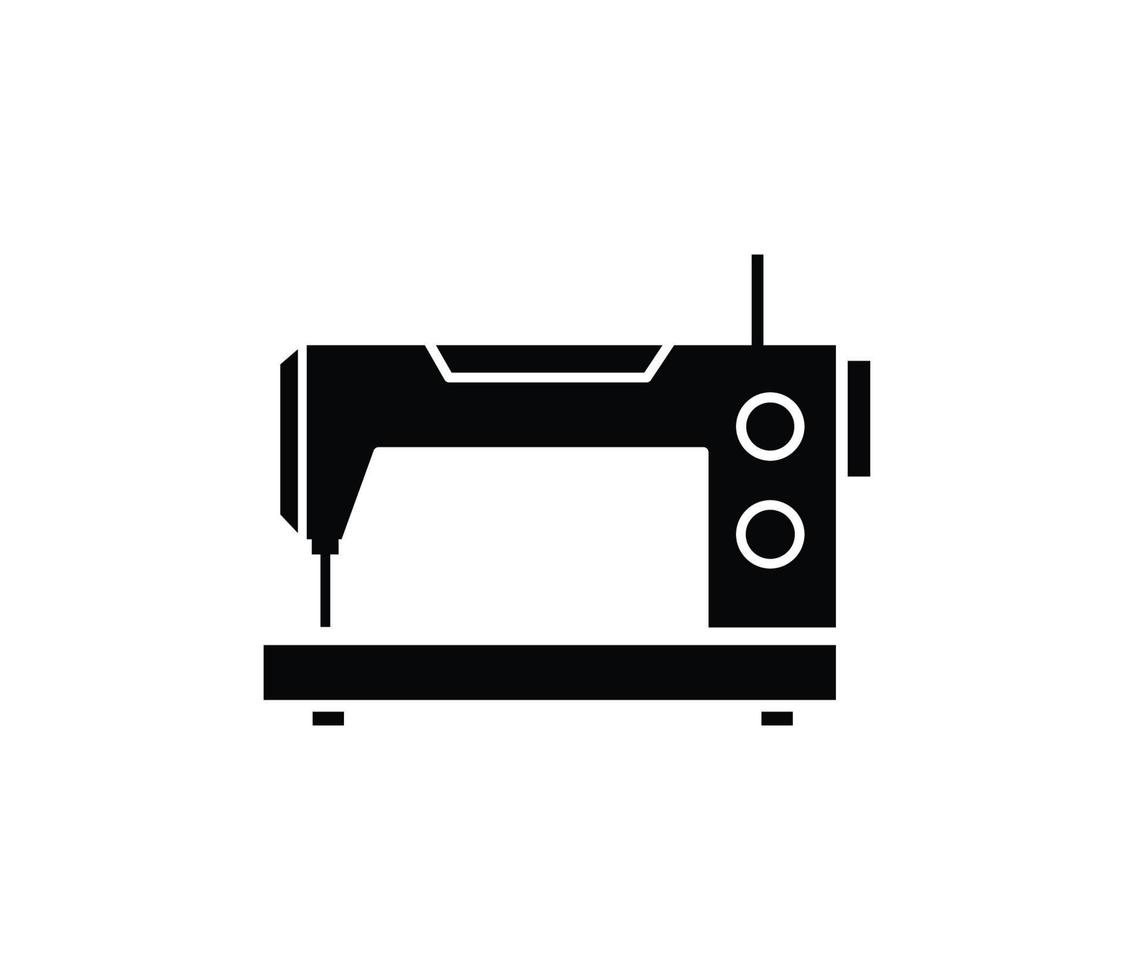 modelo de design de logotipo de vetor de ícone de máquina de costura