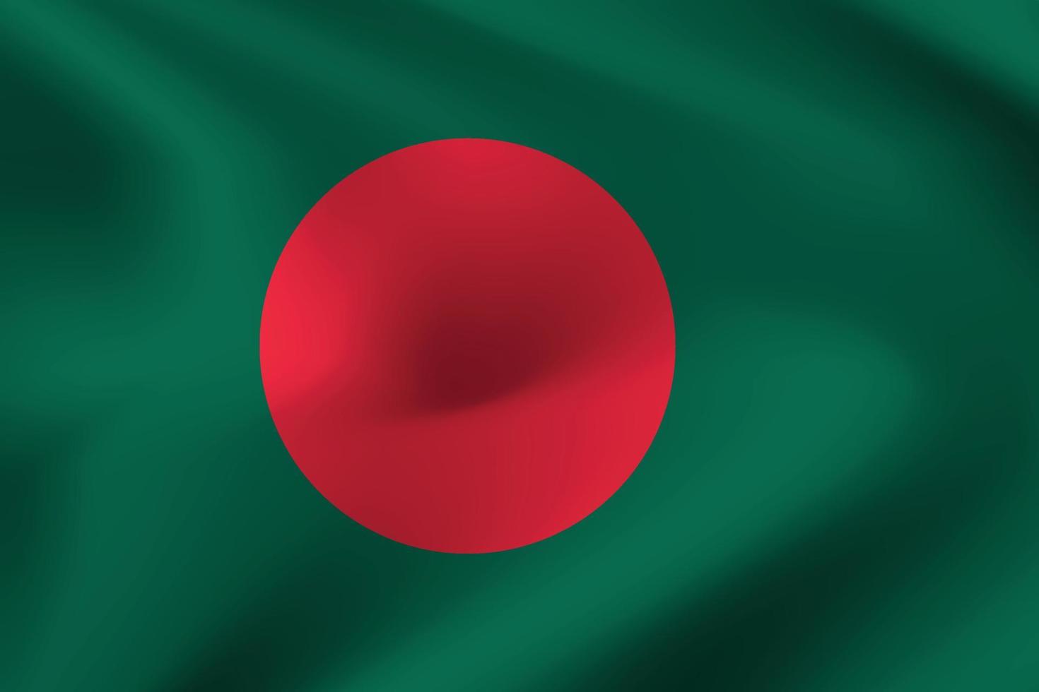 bandeira de bangladesh bandeira de tecido ondulado realista vetor