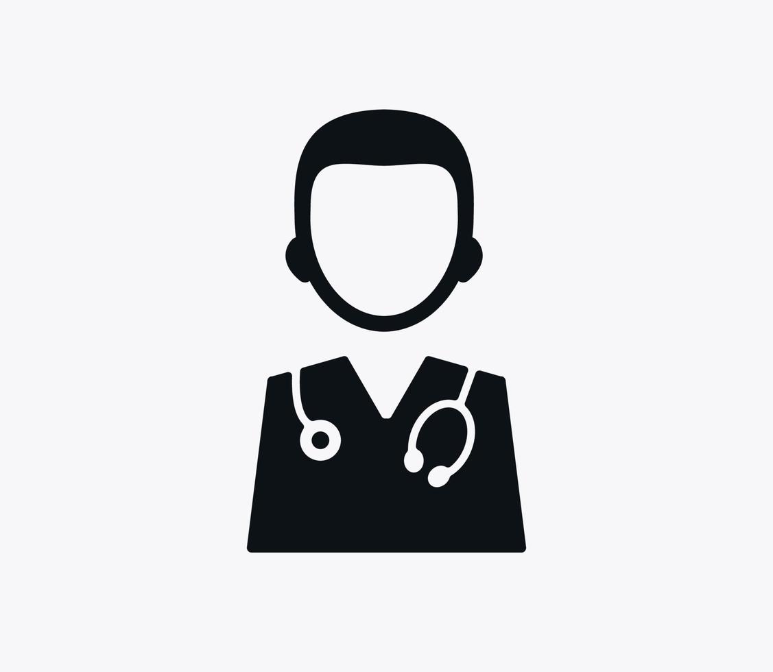 modelo de logotipo de estilo simples de ícone de médico vetor