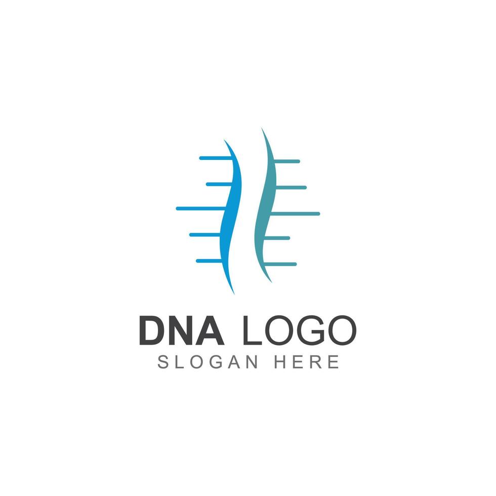 logotipo de vetor de DNA. logotipo médico moderno, com design de modelo de ilustração vetorial