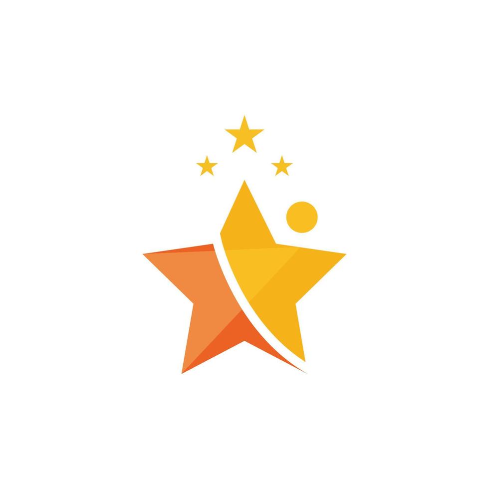 logotipo da estrela de pessoas e imagens vetoriais vetor