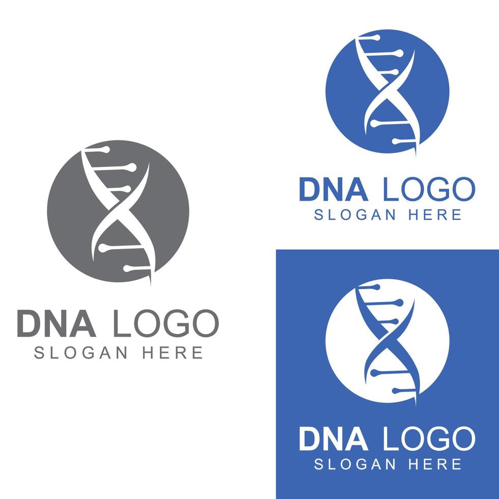 logotipo de vetor de DNA. logotipo médico moderno, com design de modelo de ilustração vetorial