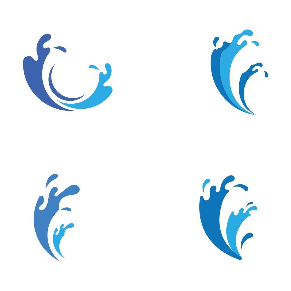 logotipo da onda de água e logotipo da onda do mar ou onda de água da praia, com conceito de design vetorial de modelo de ilustração de símbolo. vetor