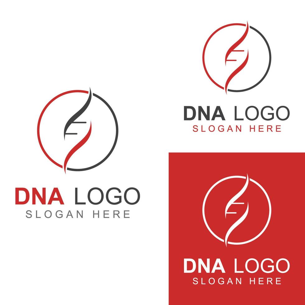 logotipo de vetor de DNA. logotipo médico moderno, com design de modelo de ilustração vetorial