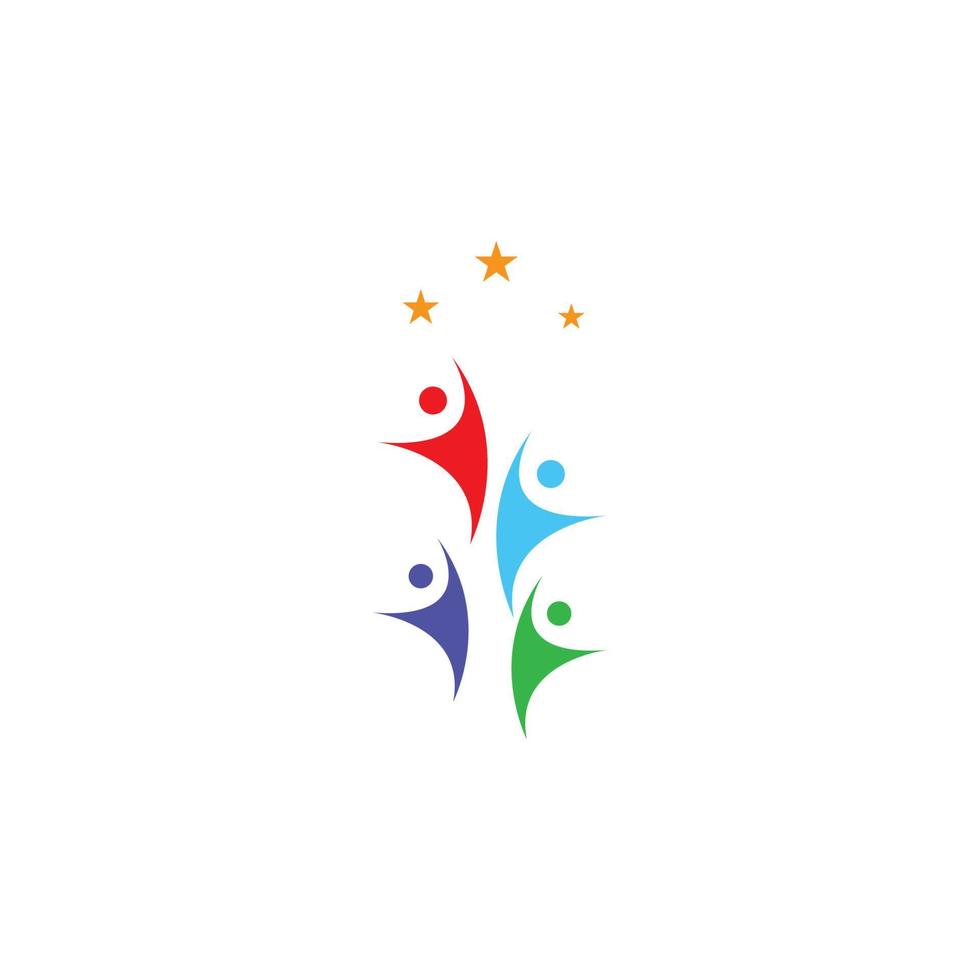logotipo da estrela de pessoas e imagens vetoriais vetor