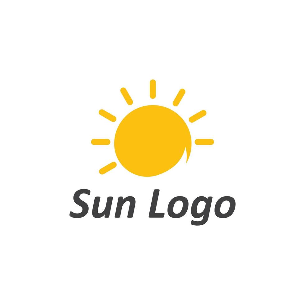 modelo de vetor de logotipo de ícone de sol