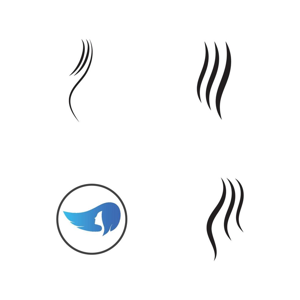 ilustração de modelo de design de vetor de ícone de corte de cabelo estilo