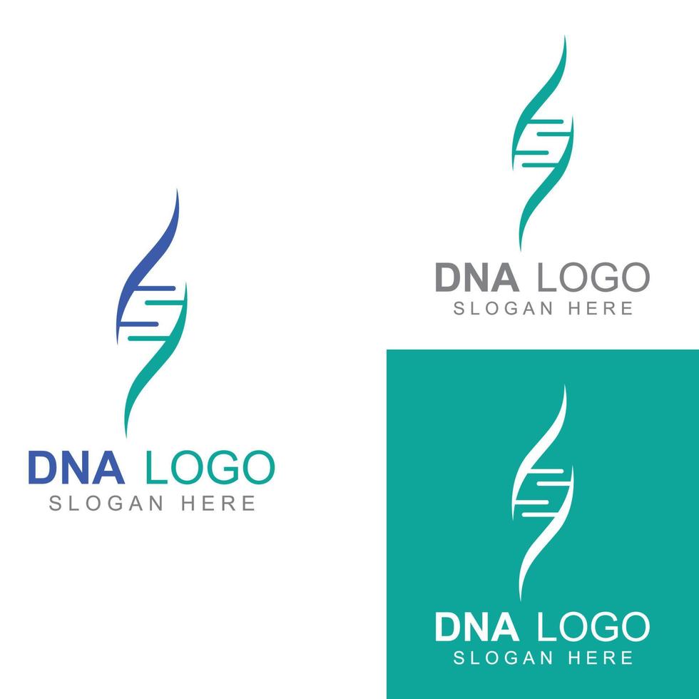 logotipo de vetor de DNA. logotipo médico moderno, com design de modelo de ilustração vetorial