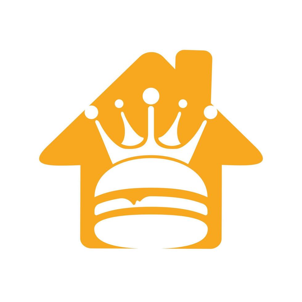 design de logotipo de vetor de hambúrguer rei.
