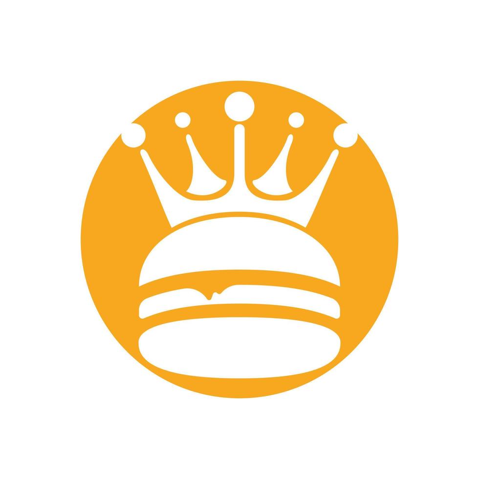 design de logotipo de vetor de hambúrguer rei.