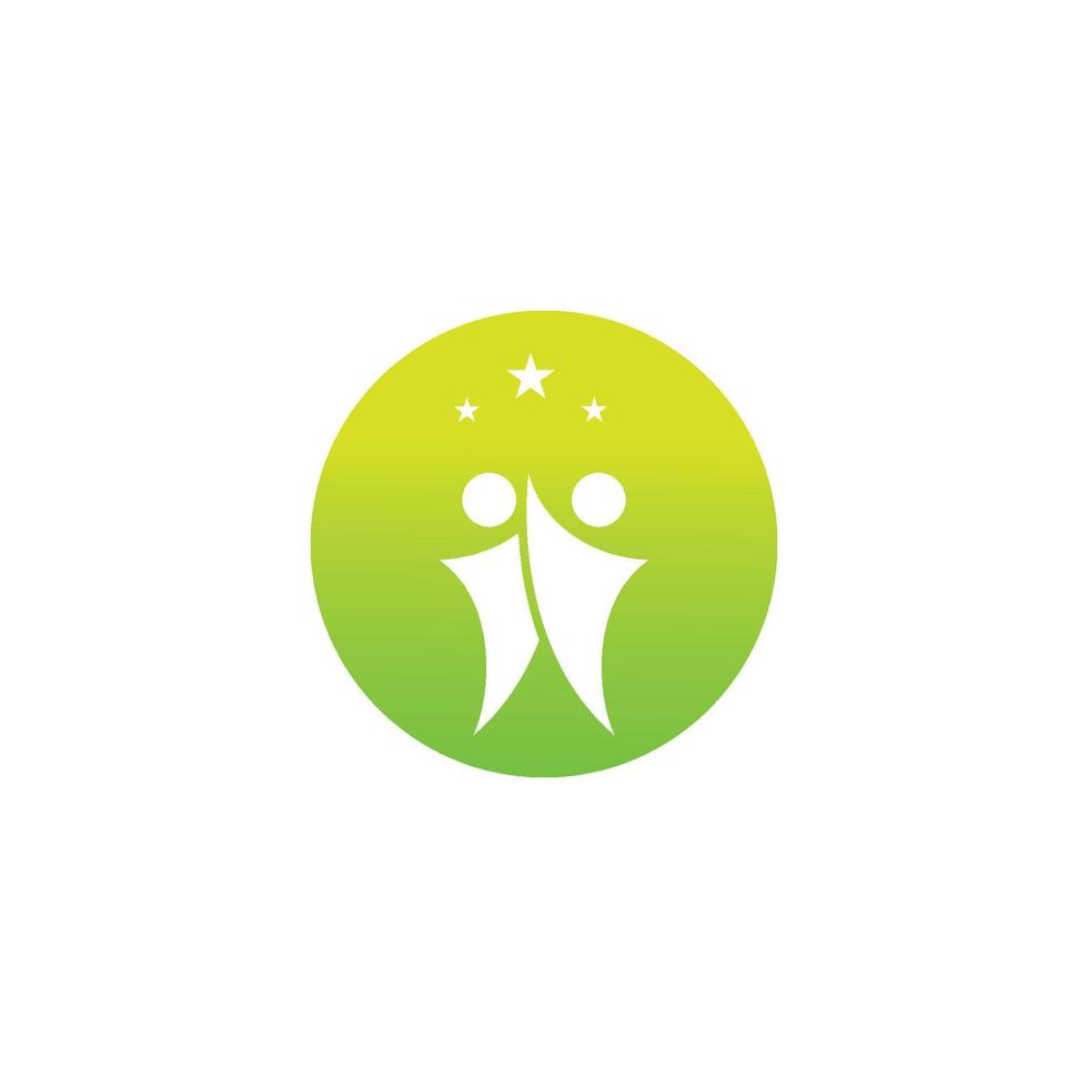 logotipo da estrela de pessoas e imagens vetoriais vetor