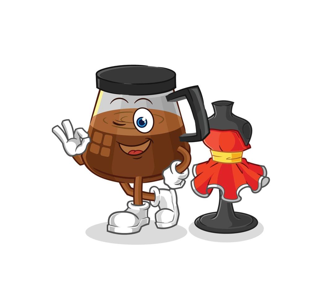 personagem de vetor de máquina de café