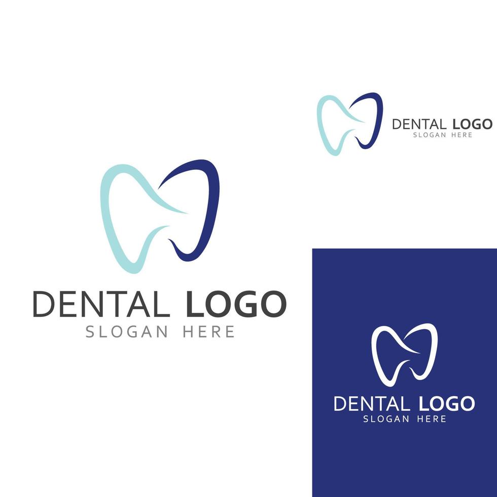 logotipo odontológico, logotipo para saúde bucal e logotipo para atendimento odontológico. usando um conceito de design de vetor de ilustração de modelo