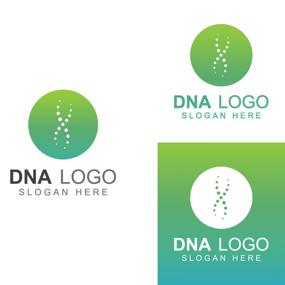 logotipo de vetor de DNA. logotipo médico moderno, com design de modelo de ilustração vetorial