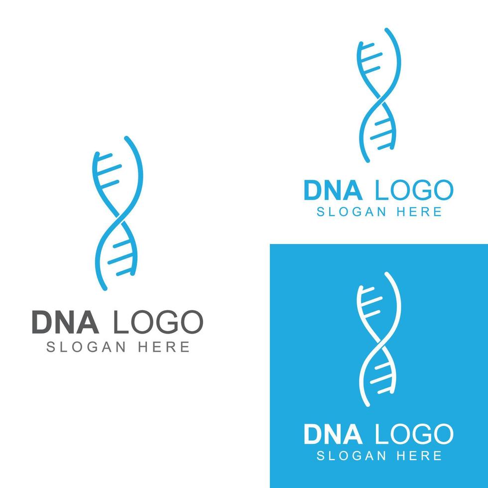 logotipo de vetor de DNA. logotipo médico moderno, com design de modelo de ilustração vetorial