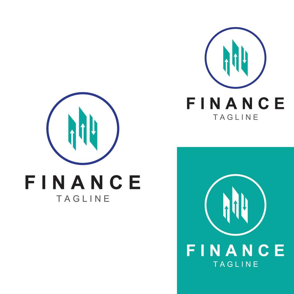 logotipo de negócios financeiros ou logo.logo gráfico financeiro para dados de resultados de negócios financeiros. com ilustração de modelo de vetor de design de ícone.