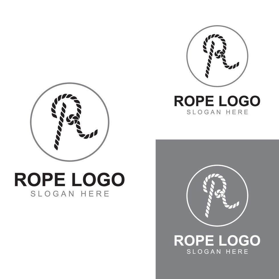 logotipo de corda usando um modelo de design de ilustração vetorial vetor